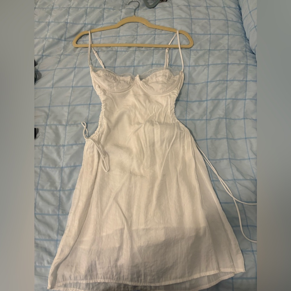 PRINCESS POLLY WHITE LACE TRIM DRESS